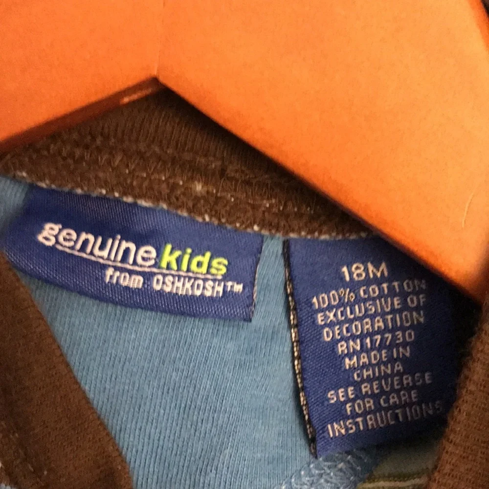 GENUINE KIDS 18M Corduroy Overalls W Long Sleeve Onsie